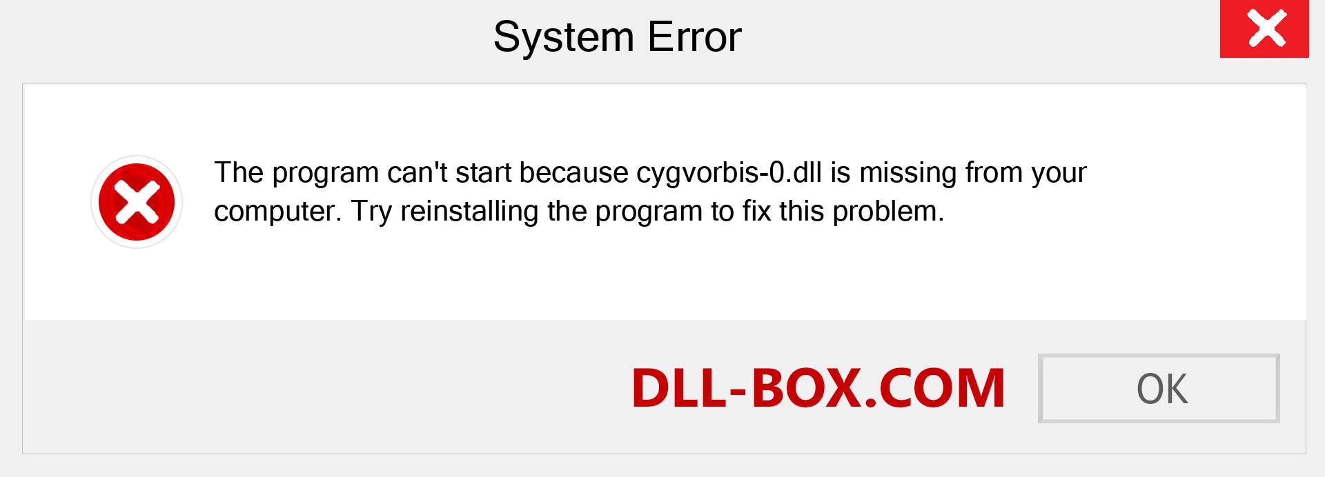  cygvorbis-0.dll file is missing?. Download for Windows 7, 8, 10 - Fix  cygvorbis-0 dll Missing Error on Windows, photos, images